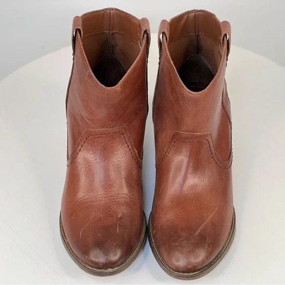 Kenneth Cole Booties Tale spin Ankle Boots Western Brown Leather Cowgirl Boho 6 - Picture 13 of 17